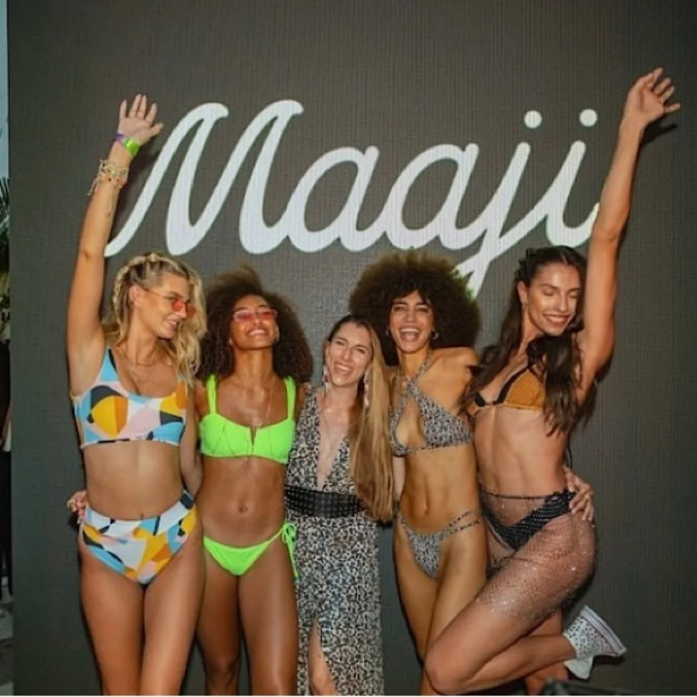 MAAJI Set - Cheetah Andy Halter Bikini Top & Selva Cheeky Thong Bottom M/L